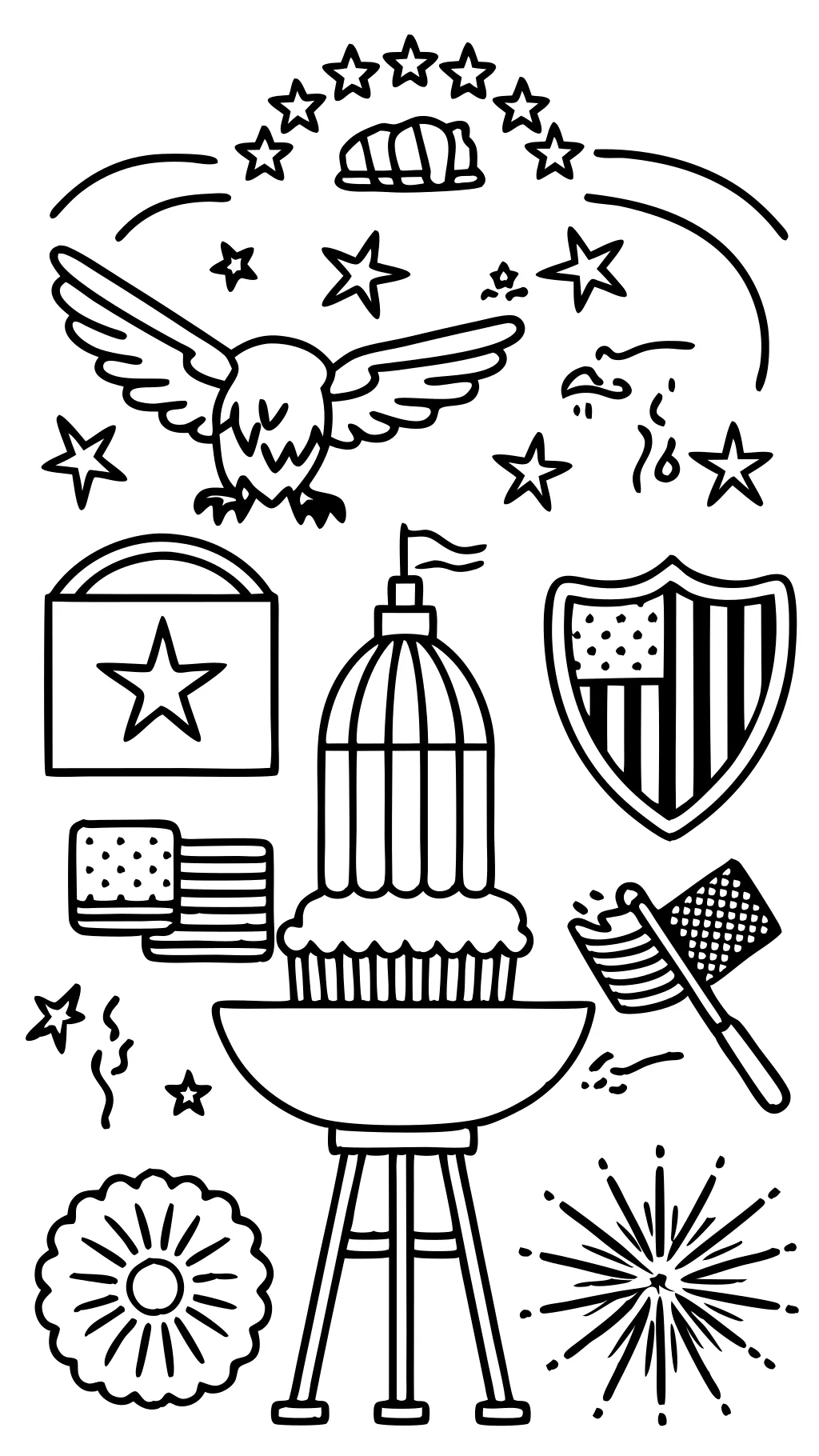 coloring pages 4th july